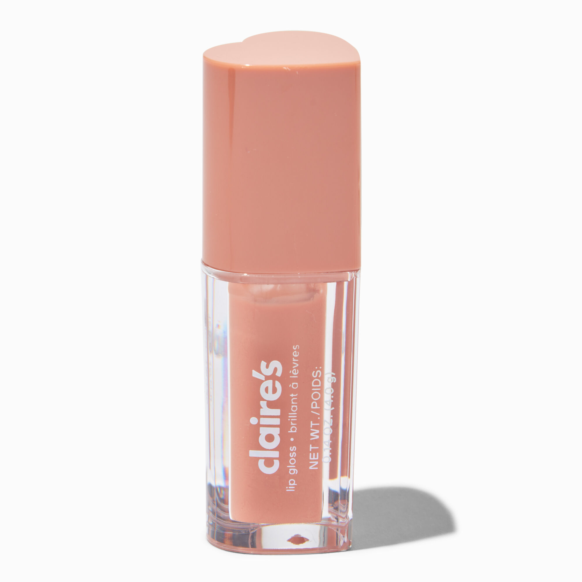 View Claires Heart Shaped Lip Gloss Tube Nude information