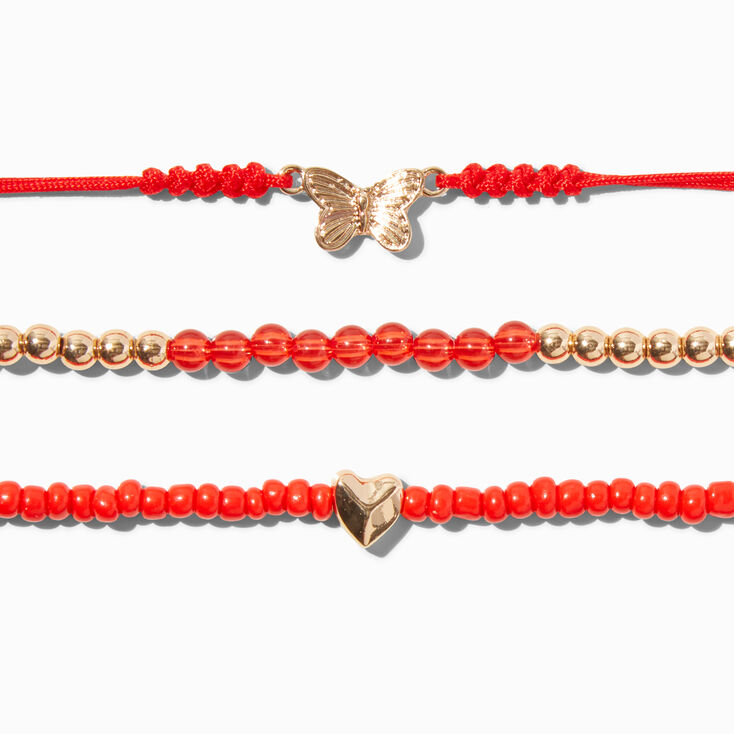 July Birthstone Beaded Stretch Bracelets - 3 Pack,