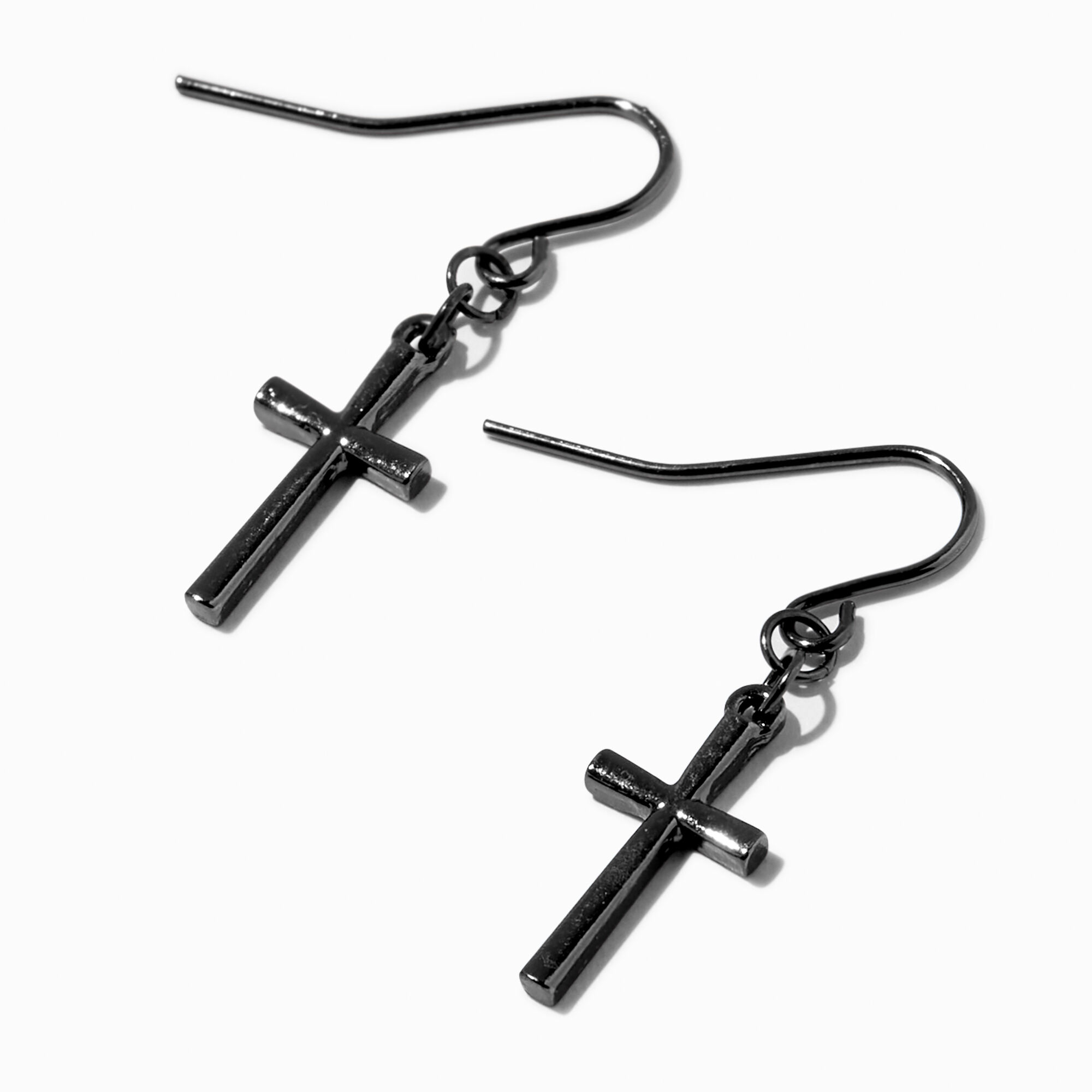 Black cross drop on sale earrings