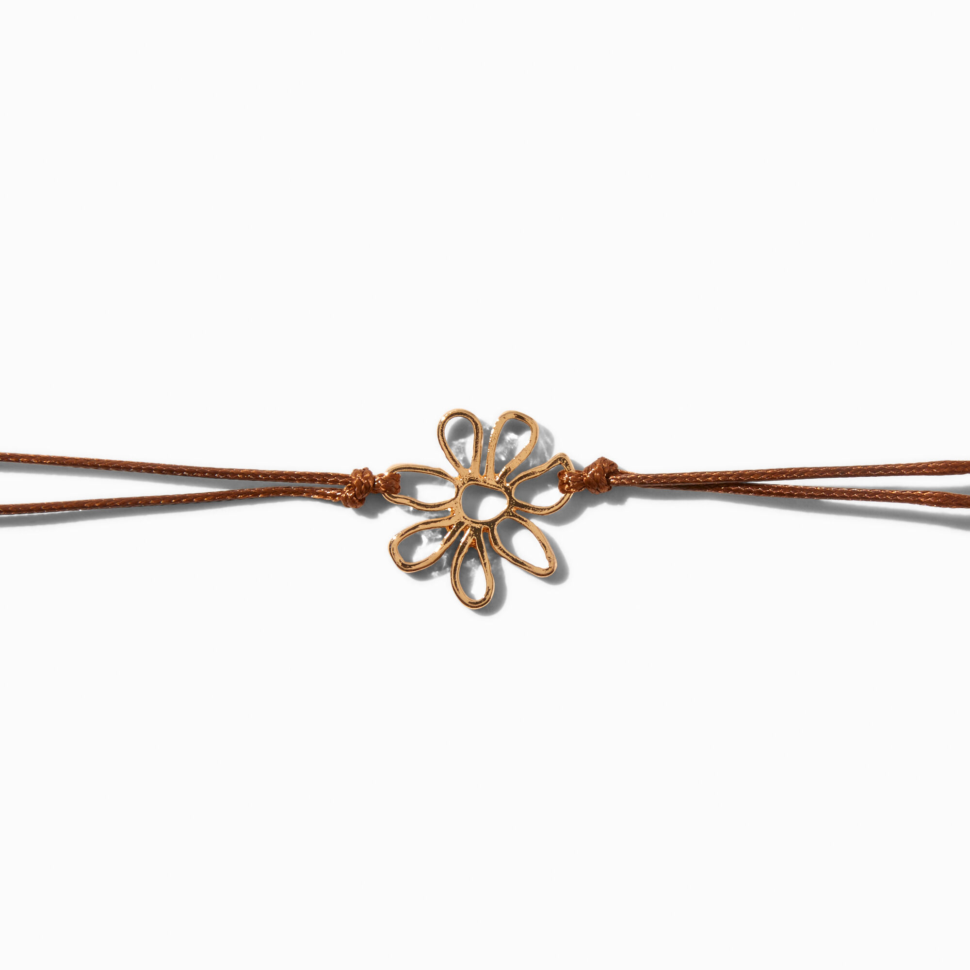 Gold-tone Flower Pendant Choker Necklace ,