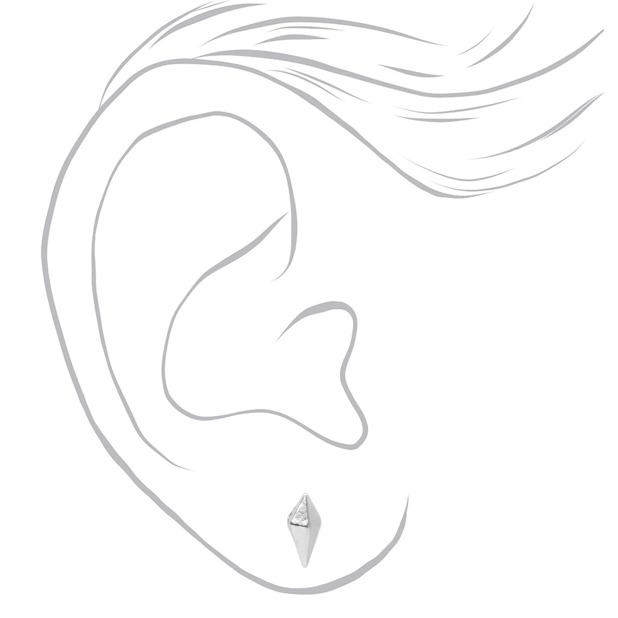 Mixed Geometric Stud Earrings - 6 Pack,