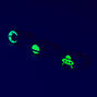 Silver Glow In The Dark Cool Outer Space Rings - 3 Pack,
