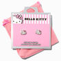 Clous d&rsquo;oreilles en argent strass en pav&eacute; Hello Kitty&reg;,