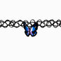 3D Butterfly Pendant Black Tattoo Choker Necklace,