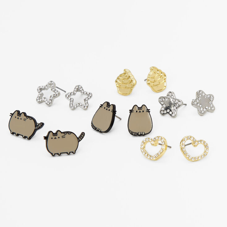 Pusheen&reg; Stud Earrings - 6 Pack,