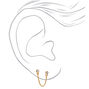 18kt Gold Plated Crystal Connector Stud Earrings,