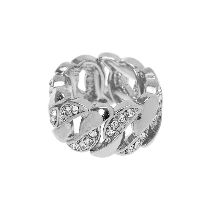Silver Chain Stretch Ring,
