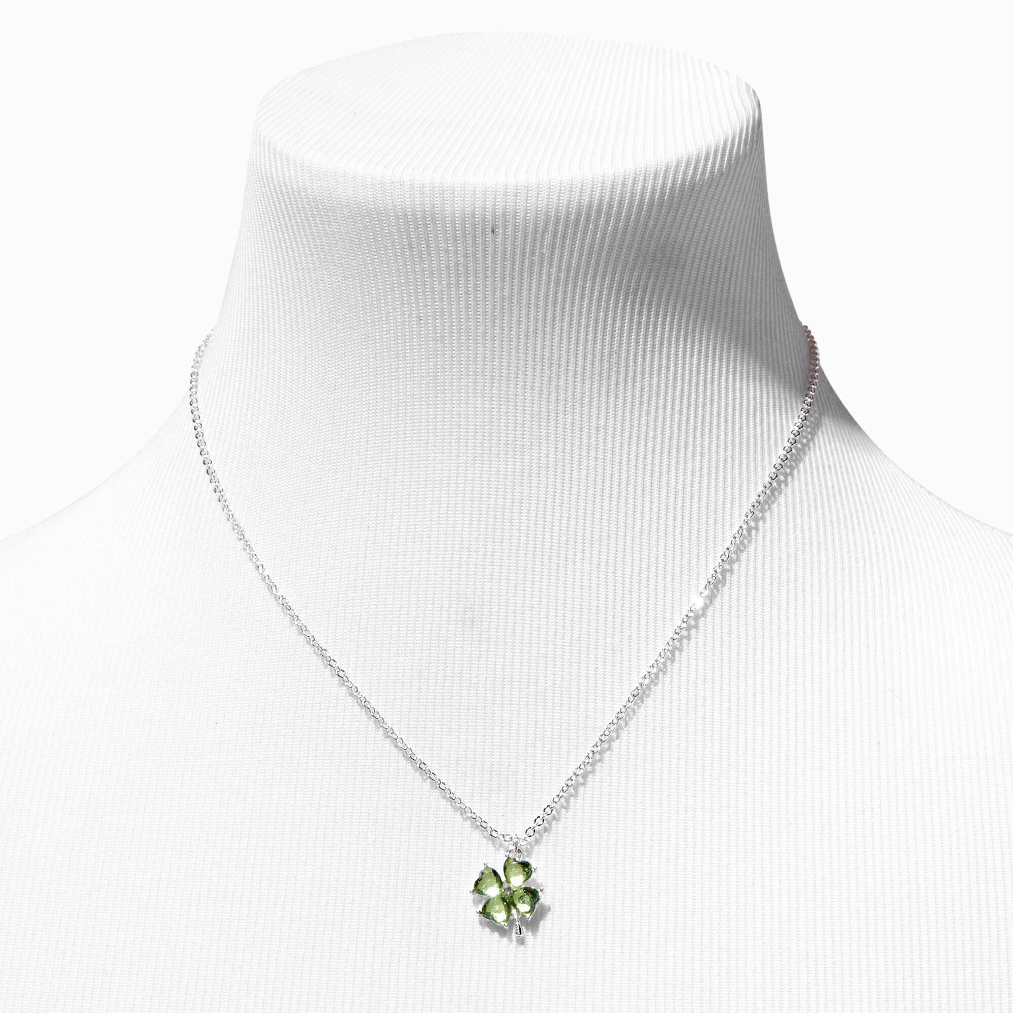 St. Patrick's Day Gemstone Sharmrocks Necklace & Earring Set - 2 Pack,