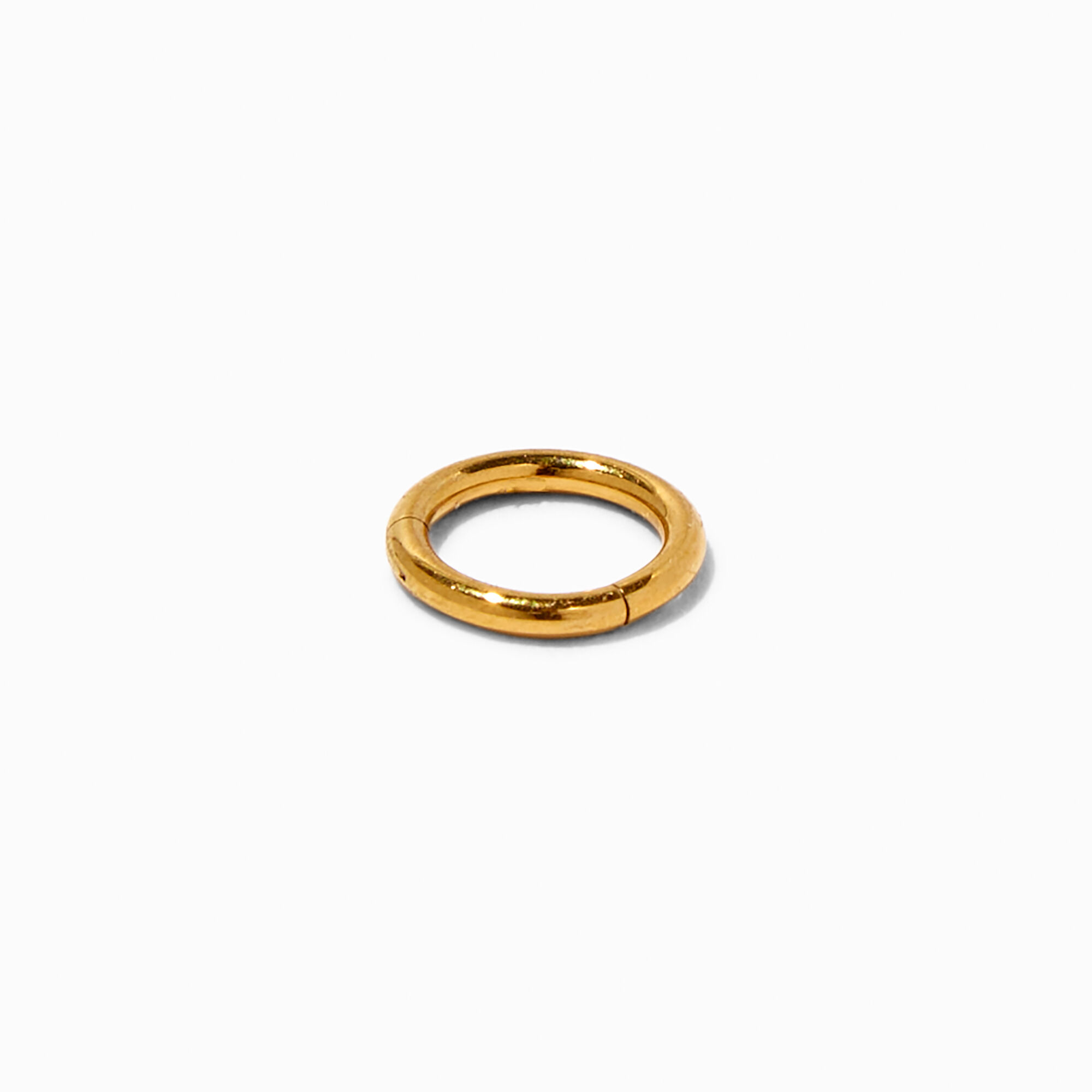 View Claires Tone 16G Mini Clicker Hoop Rook Earring Gold information