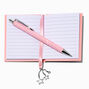 Ensemble cadeau stylo et mini carnet &eacute;toile bling-bling rose,