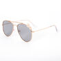 Daisy Embelliished Aviator Sunglasses - Gold,