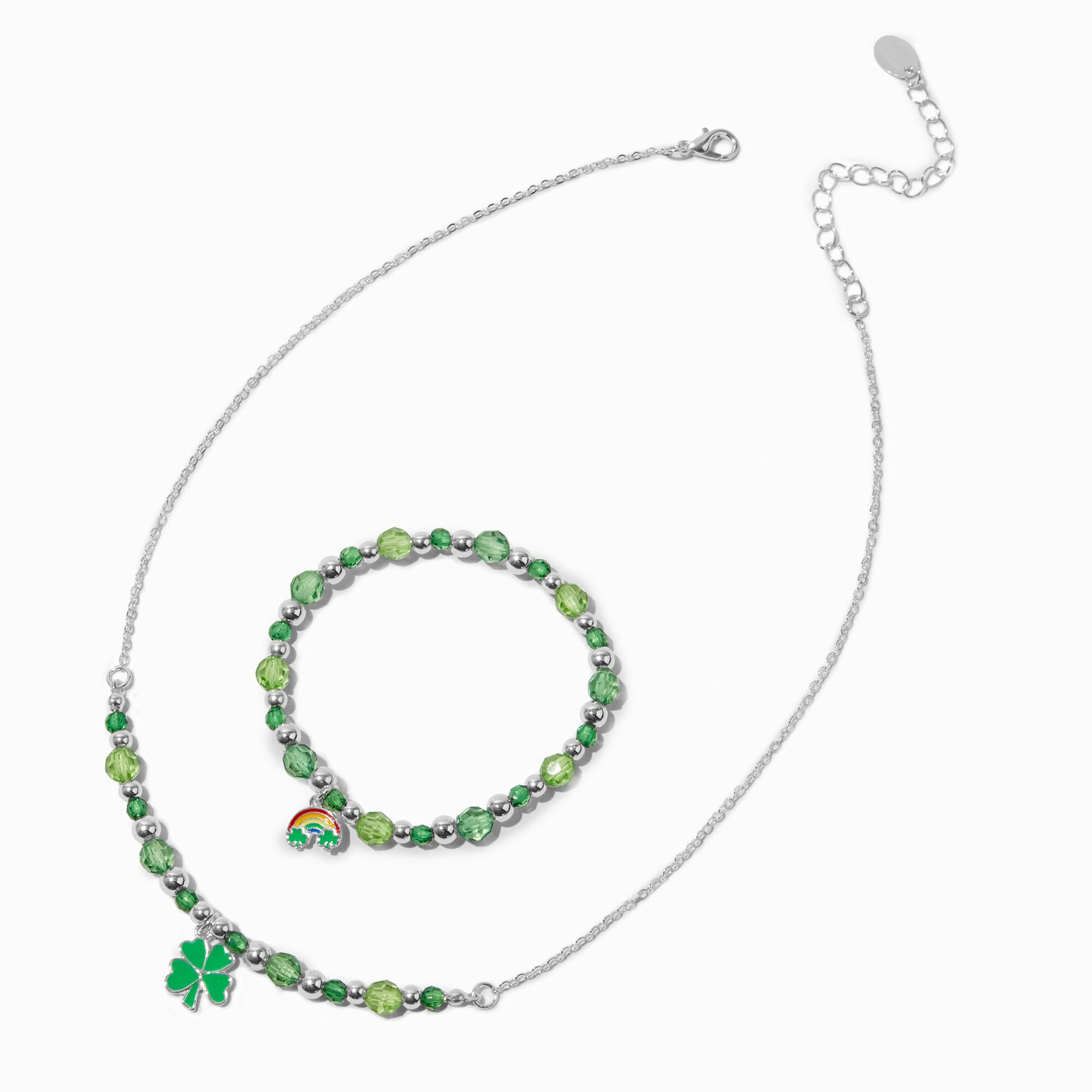 St. Patrick's Day Charms Necklace & Bracelet Set - 2 Pack,
