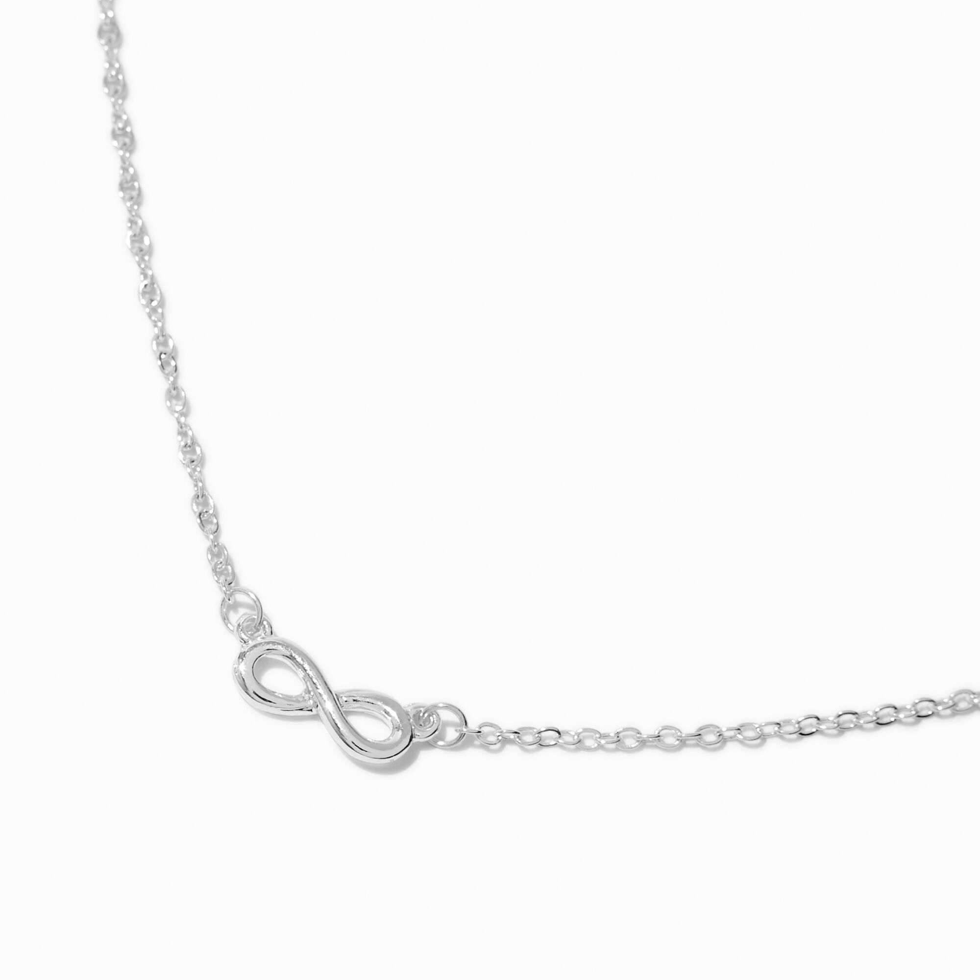 Silver-tone Mini Infinity Pendant Necklace,