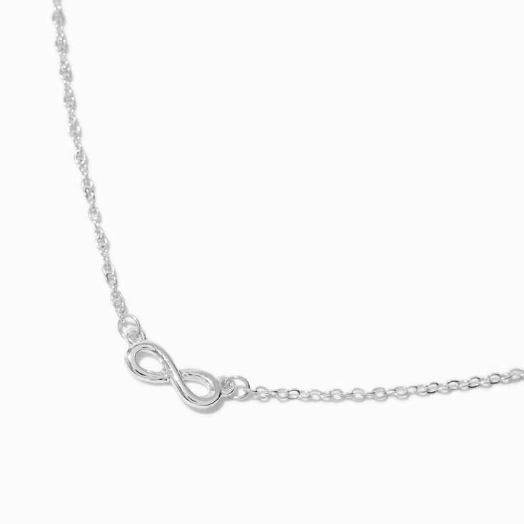 Silver-tone Mini Infinity Pendant Necklace,