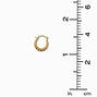C LUXE by Claire&#39;s 14k Yellow Gold 12MM Twisted Hoop Earrings,