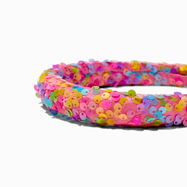 Claire&#39;s Club Flat Sequin &amp; Solid Headbands - 3 Pack,