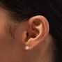 C LUXE by Claire&#39;s 18k Rose Gold Plated Cubic Zirconia 3MM &amp; 5MM Stud Earrings - 2 Pack,