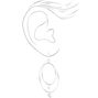 Silver 2&quot; Cubic Zirconia Double Circle Drop Earrings,