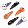 Barrettes clic clac &agrave; paillettes petits animaux d&rsquo;Halloween - Lot de 6,