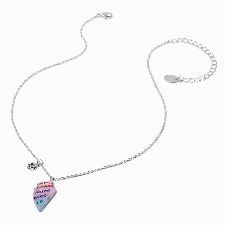 Best Friends Ombr&eacute; Pav&eacute; Split Heart Necklaces - 2 Pack,