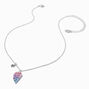 Best Friends Ombr&eacute; Pav&eacute; Split Heart Necklaces - 2 Pack,