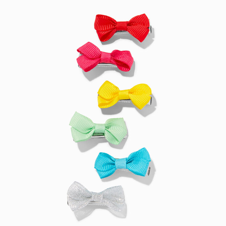 Barrettes &agrave; n&oelig;ud pour cheveux arc-en-ciel Kid Core Claire&#39;s&nbsp;Club - Lot de 6,
