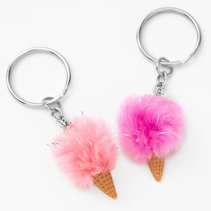  Best Friends Pom Pom Ice Cream Cone Keychains &#40;5 pack&#41;,