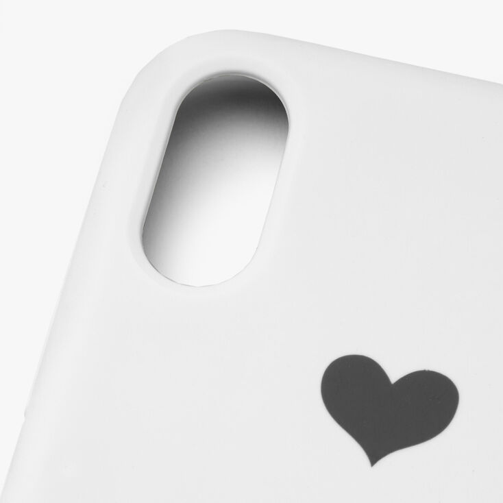 White Heart Phone Case - Fits iPhone XR,