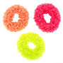 Small Neon Fuzzy Hair Scrunchies - 3 Pack,