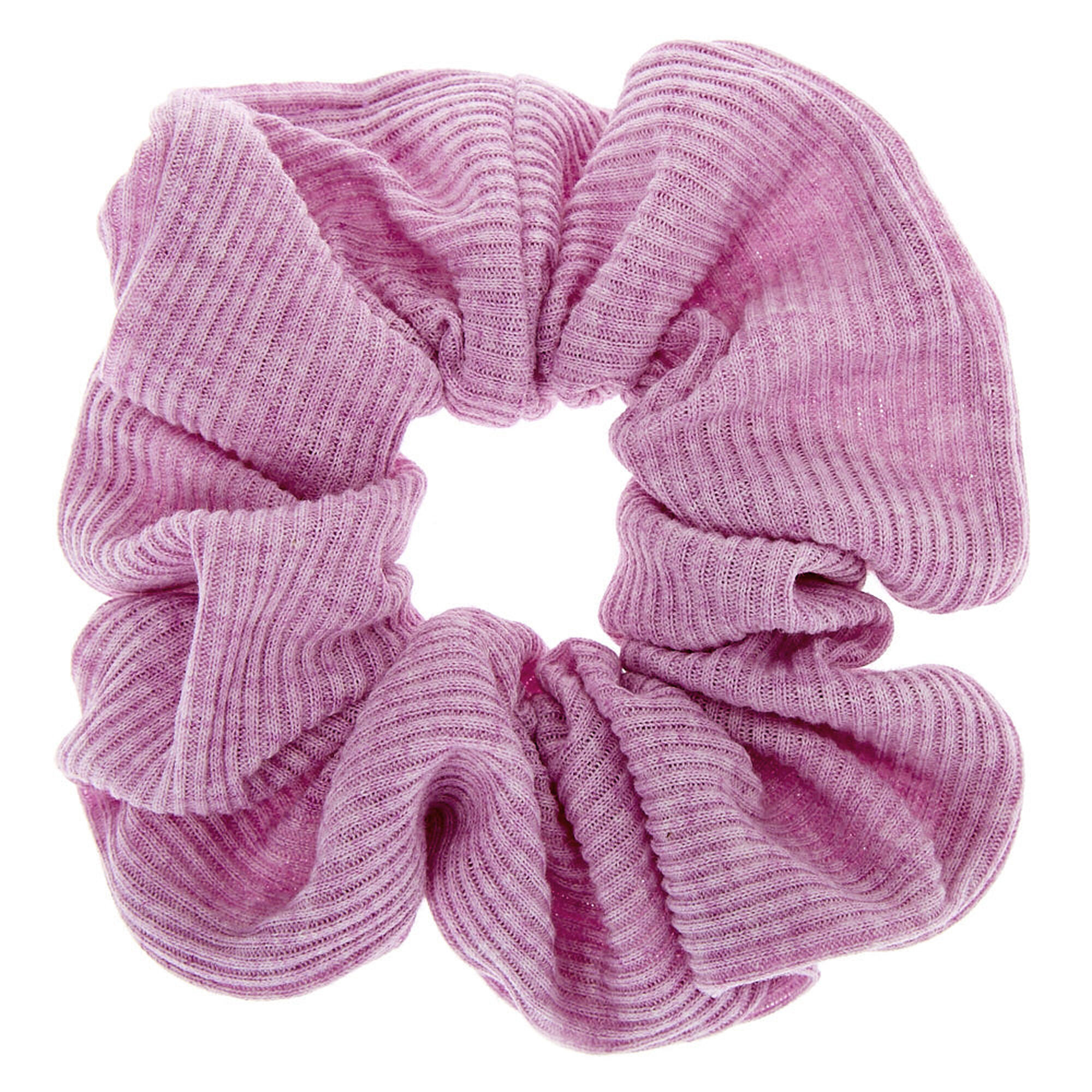 View Claires Medium Ribbed Hair Scrunchie Bracelet Lilac information