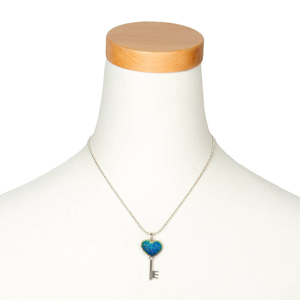 Mood Heart Key Pendant Necklace