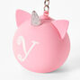 Initial Unicorn Stress Ball Keyring - Pink, Y,