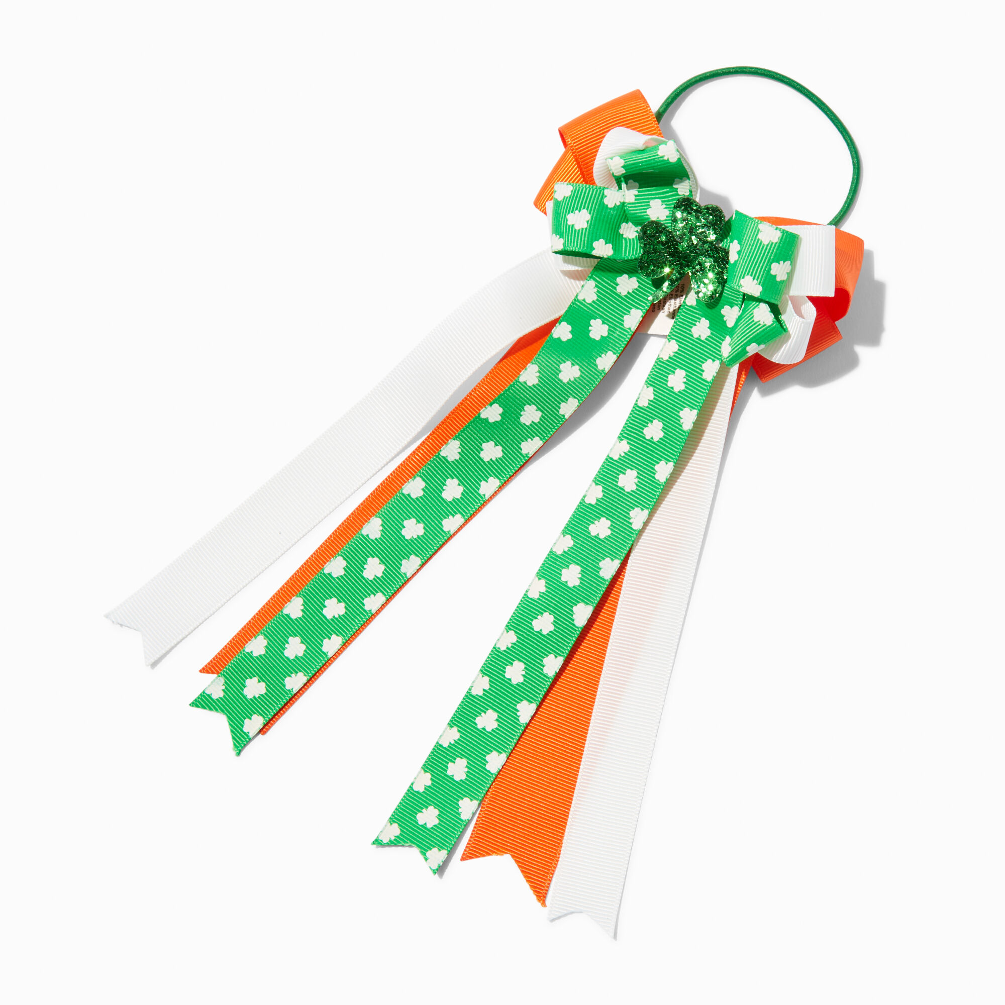 St. Patrick's Day Irish Flag Bow Hair Tie,