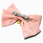 T H E M E x Claire&#39;s Heart Lock &amp; Key Pink Hair Bow Clip,