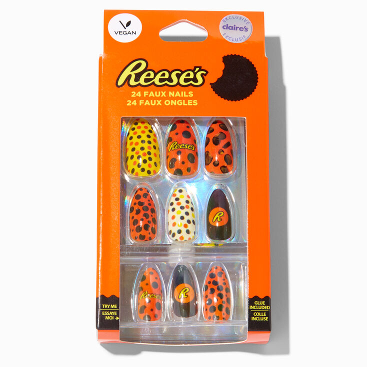 Hershey&#39;s&reg; Reese&#39;s&reg; Claire&#39;s Exclusive Stiletto Vegan Faux Nail Set - 24 Pack,