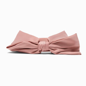 Blush Pink Silky Knotted Bow Headband,