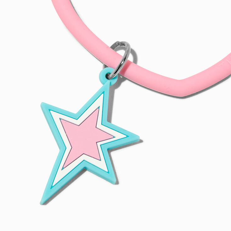 T H E M E x Claire&#39;s Pink Heart &amp; Star Keychain Clip,