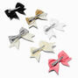 Claire&#39;s Club Neutral Glitter Hair Bow Clips - 12 Pack,