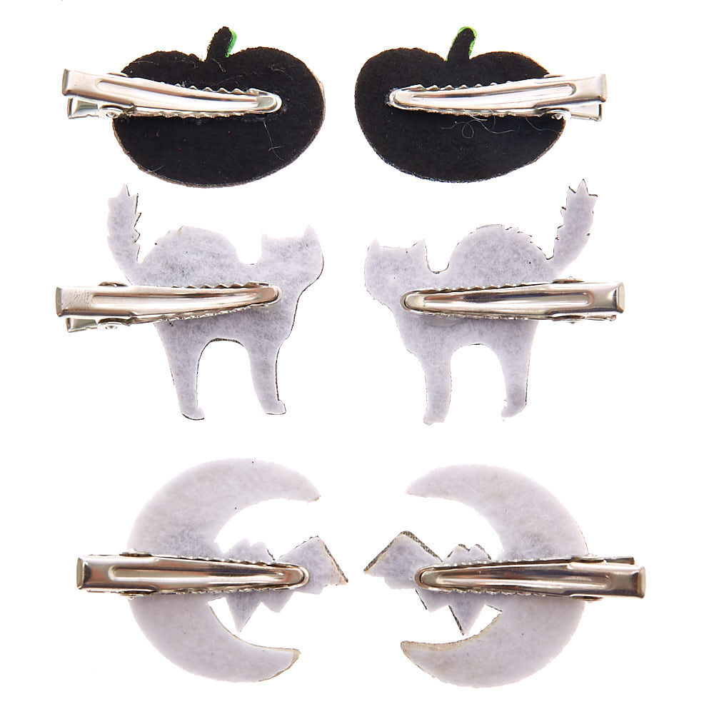 Halloween Glitter Hair Clips - 6 Pack,