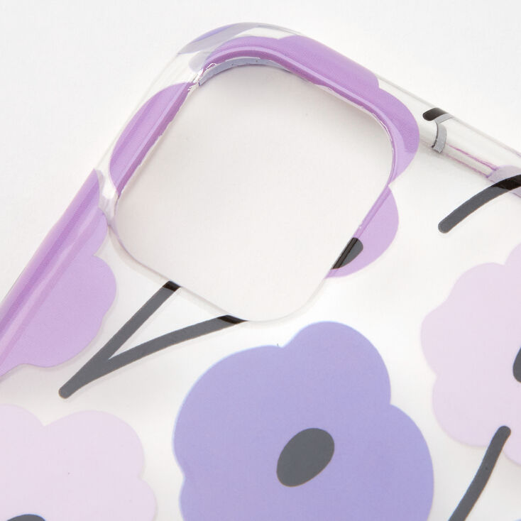 Coque de protection pour portable fleurs violettes r&eacute;tro - Compatible avec iPhone&nbsp;11,