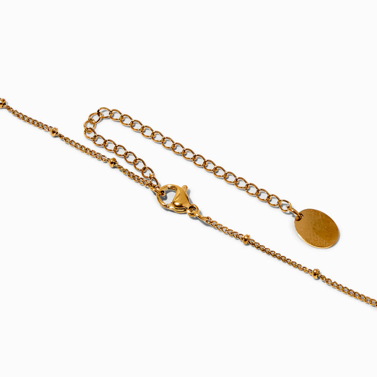 Gold-tone Stainless Steel Pearl Confetti Y-Neck Chain Necklace,