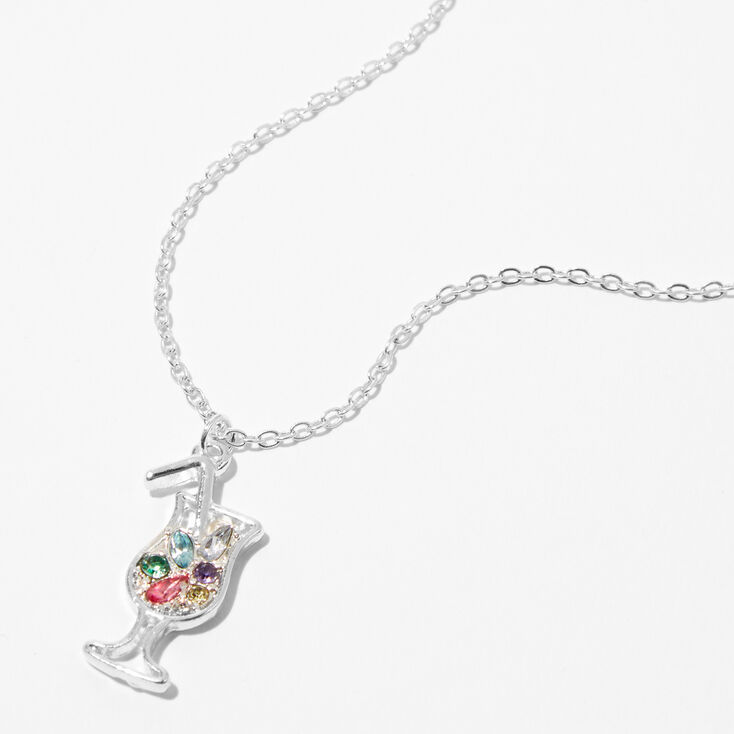Rainbow Bevvy Drink Pendant Necklace,