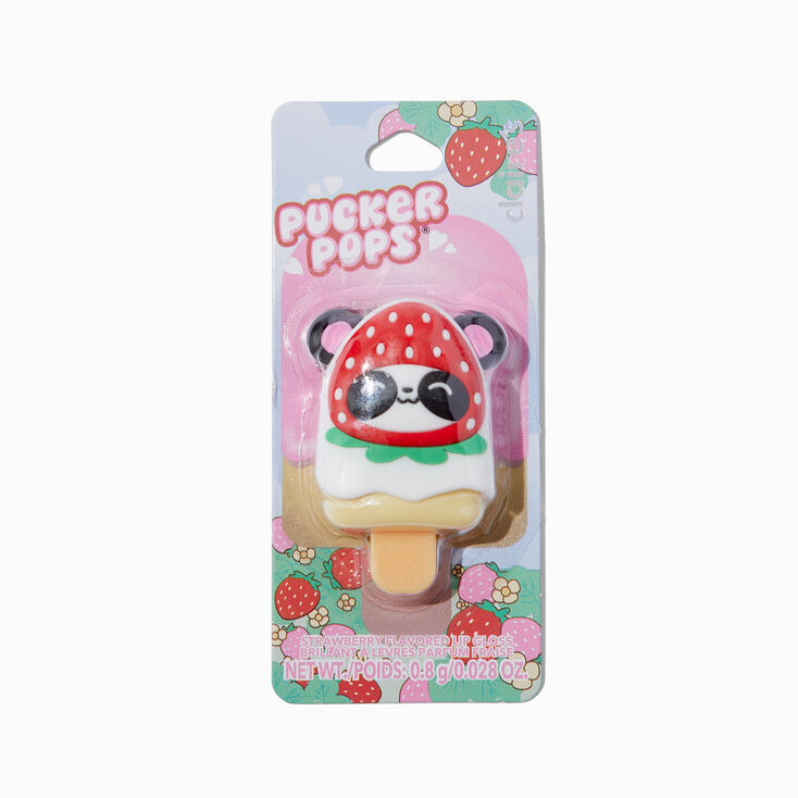 Pucker Pops&reg; Strawberry Panda Lip Gloss - Strawberry,