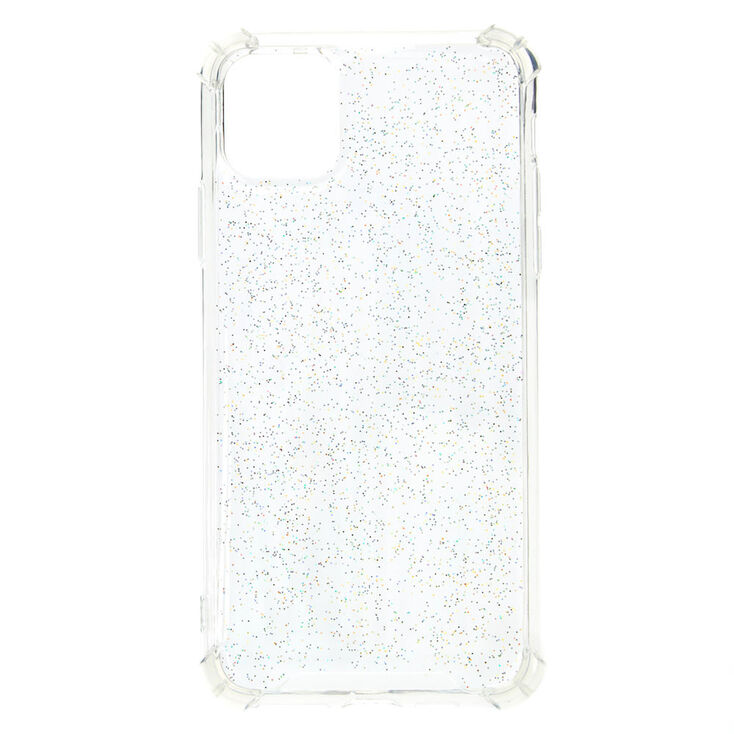 Clear Glitter Protective Phone Case - Fits iPhone 11,