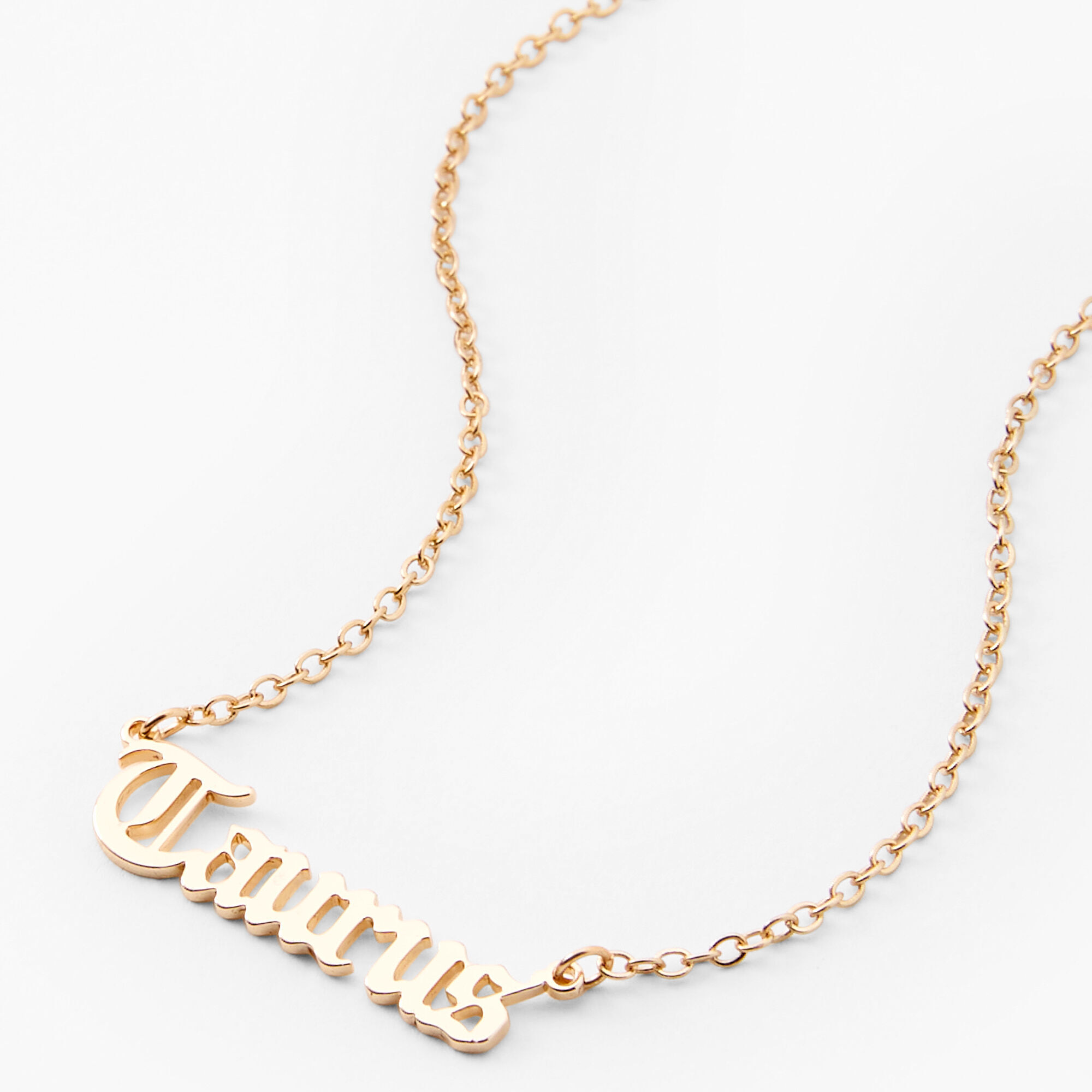 View Claires Tone Gothic Zodiac Pendant Necklace Taurus Gold information