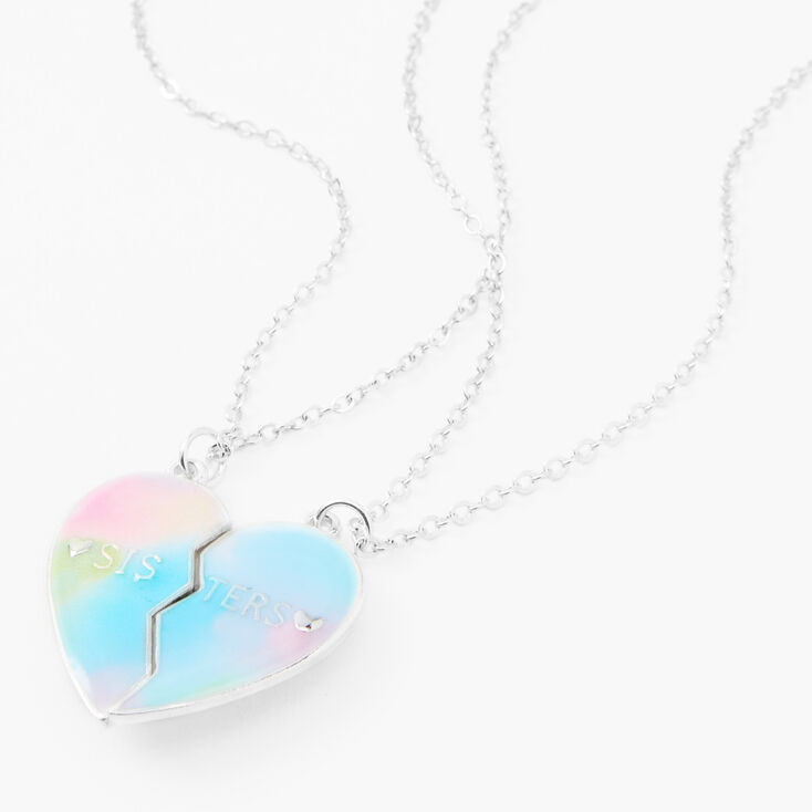 Best Friends Pastel Ombr&eacute; Heart Pendant Necklaces - 2 Pack,