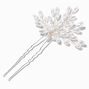 White Pearl Floral Spray Hair Pins - 2 Pack,