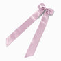 Lavender Satin Long Tail Bow Hair Clip,