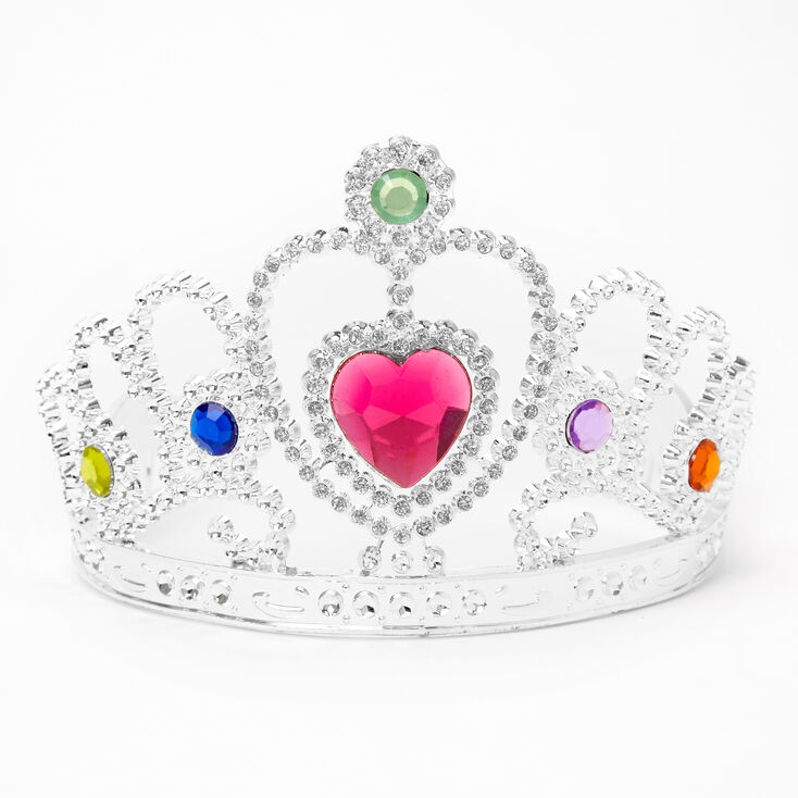 Claire&#39;s Club Princess Heart Charm Tiara - Pink,