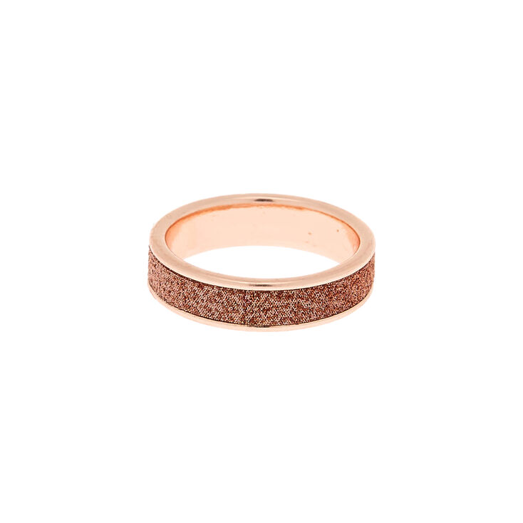 Claire's Bague de phalange paillettes couleur doré rose